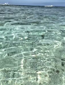 Ocean water at a beach in Tonga