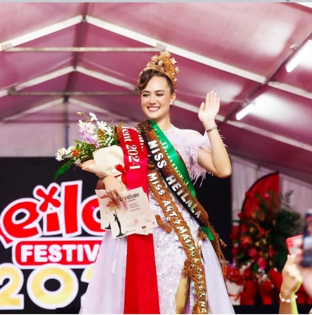 Pageant winner posing 