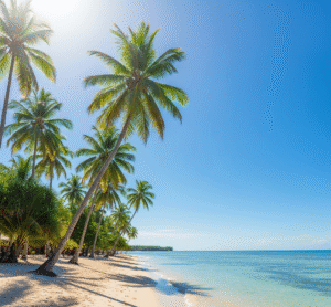 Coconuts next to the beach 